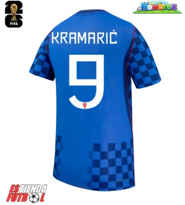 Croacia Andrej Kramaric #9 Segunda Equipación Mundial 2026 Manga Corta